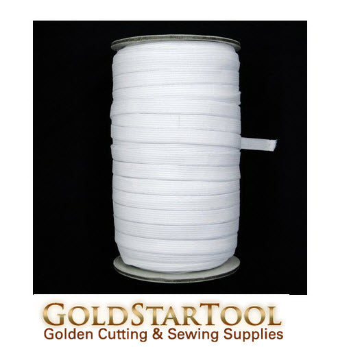 white Knitted Elastic Roll 3/8" Inch Width 144 Yards perfect for sewing & craft