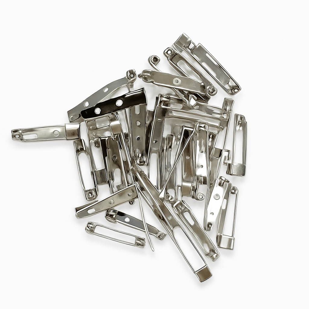 Non Locking Pin Backs 144 Pack 1" Choose Silver, or Gold