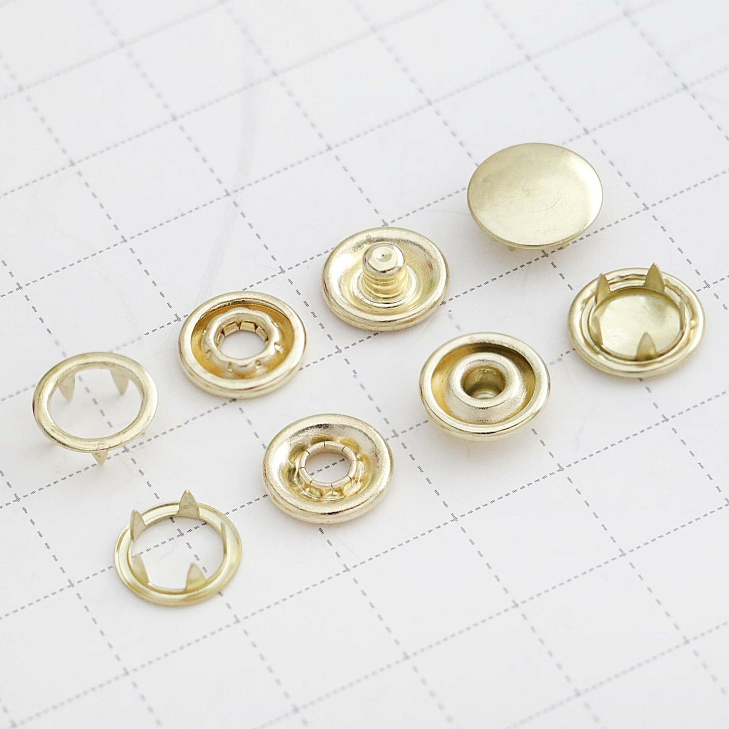 Ring Snaps, Prong with Button Cover 9.5,11,15 MM,CHOOSE COLOR & QUANTITIES USA