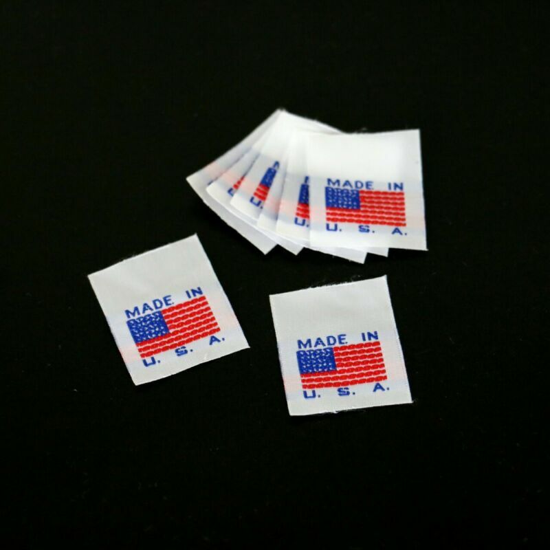 Made in USA Sew-on Clothing Labels 1-3/16" X 1-7/16",SOLD IN PACK 100 OR 1000
