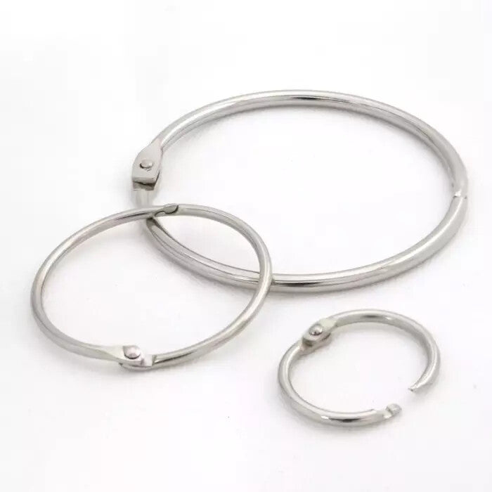 Metal O Book Open Rings Binder Rings Keyrings Nickel Plated 1", 2" & 3" USA