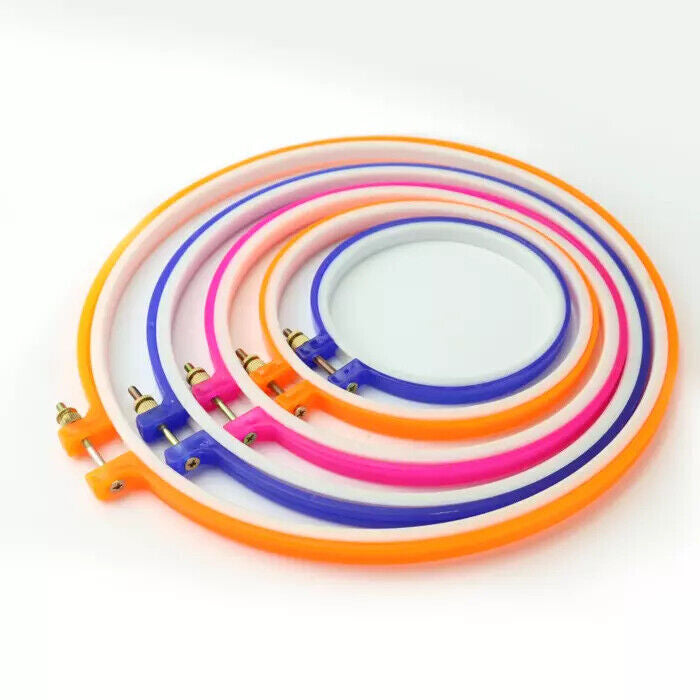 US SELLER 5 Piece Plastic Embroidery Hoop Set - Free Shipping