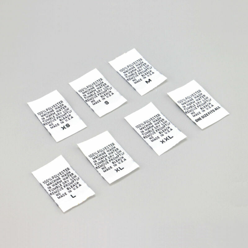 Clothing Care Labels - 100% Polyester "Washing Instructions"