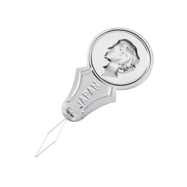 50 Pcs Silver Needle Hand Sewing Wire Loop Stitch Threader MADE IN JAPAN