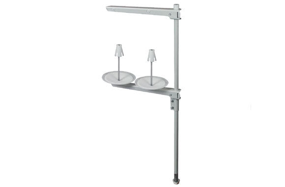 2 SPOOL THREAD STAND,Dual purpose,pipe also serves as a conduit for power supply