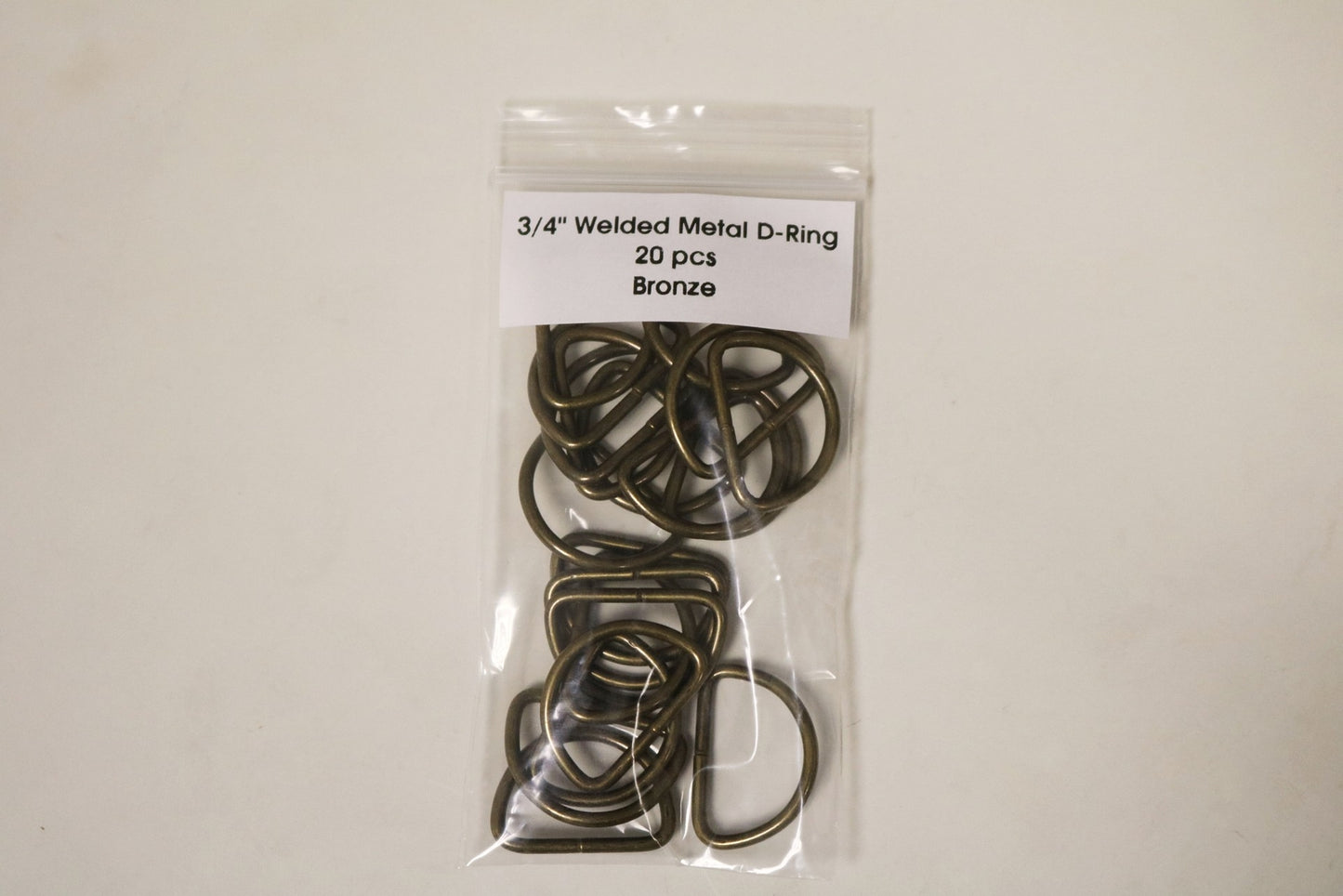 20 pcs 3/4" Welded Metal D-Ring BRONZE for Bags Purses Fashion US SELLER