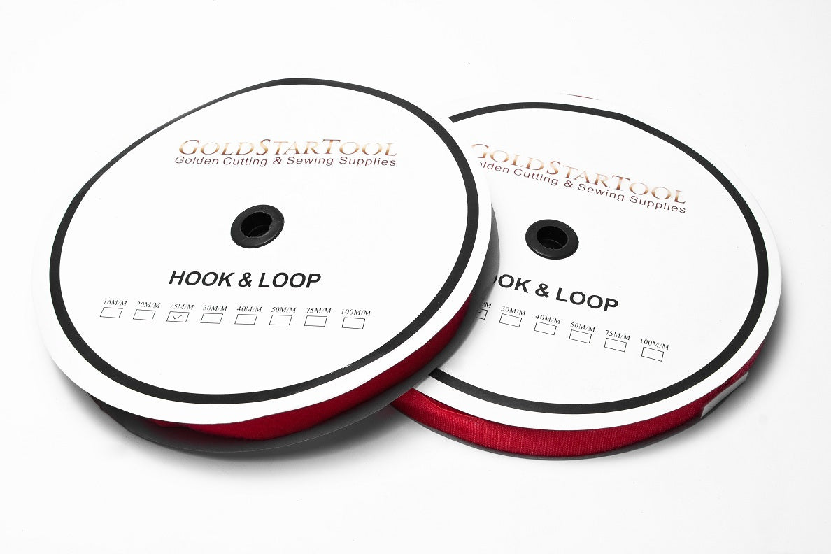 Hook and Loop sew-on black,white,red, beige, gray & hunter green ,10 or 27 yards