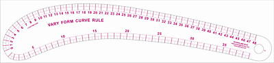 designers & pattern makers Vary Form Curve Plastic Ruler 48cm,must have usa sale