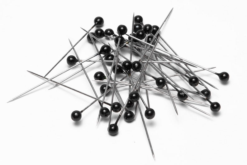 Ball Head Pins Black 1-3/4" 200pics fine, sharp all steel perfect for sewing usa