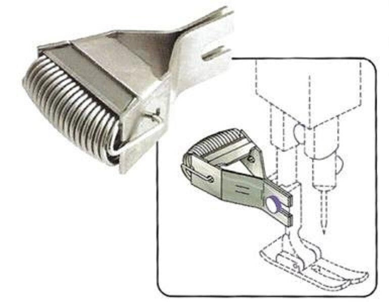 Grip Snip Thread Cutter, easily attached to a sewing machine's presser foot