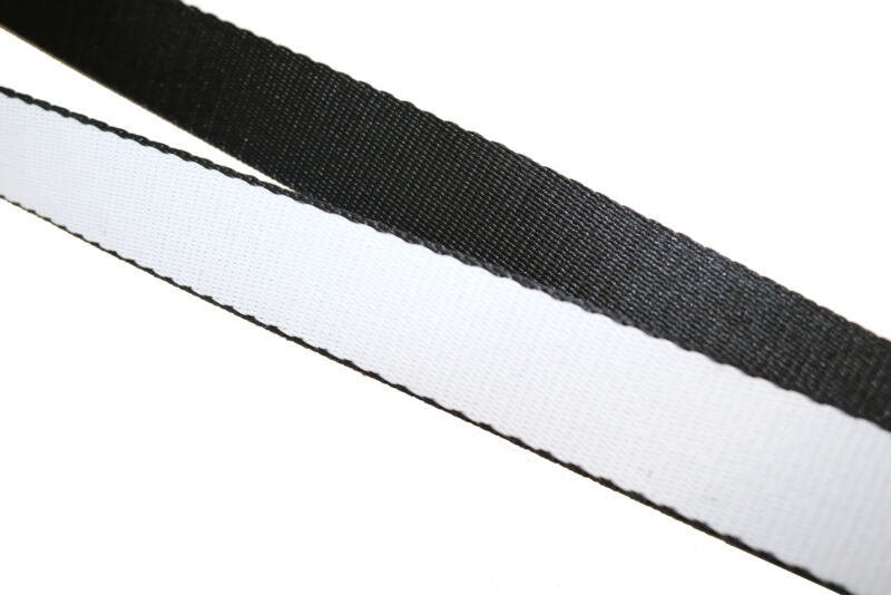 Double Sided Webbing 1" inch Black and White - 50 Yards Per Roll - US SELLER