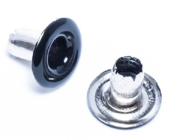 1000 pk BLACK Eyelets self piercing 3/16" #00 for garment & crafts USA seller