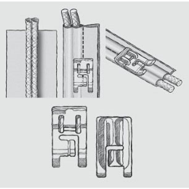 Husqvarna,viking, Brother, Babylock,Euro-Pro, Double Piping Foot # 4118510-45