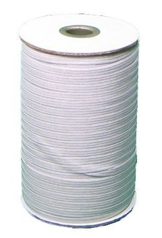 White Braided Elastic 1/8" Roll 144 Yards for sewing, Washable and dry cleanable