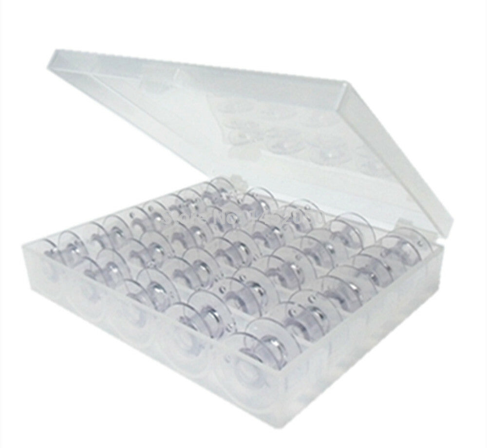 Bobbin Box plus 25 transparent bobbins, compatible most Pfaff machines (9033p)