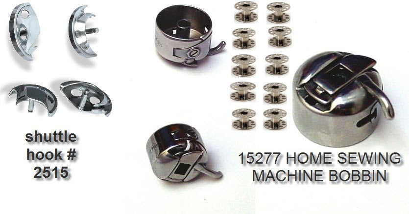Bobbin Case,Bobbins & Hook for SINGER 15class & Elna,Kenmore, front load machine