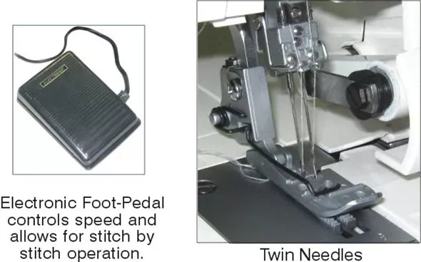 Consew 14TU2345 Portable Multi-Function "Coverlock" Sewing Machine