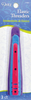 Elastic Threaders, Dritz 1/4", 1/2", 1/4" widths (3 pc)as well as holes for draw