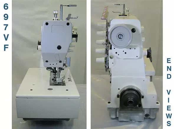 Consew 697VF High Speed Coverstitch Industrial Sewing Machine With Table and Servo Motor