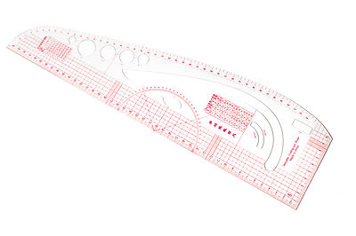 Designers Versatile Cutting-Out Ruler (metric) pattern/cut out/diameter 45x10 cm