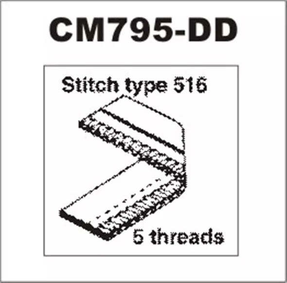 Consew CM795 High-Speed 5-Thread Overlock Industrial Sewing Machine