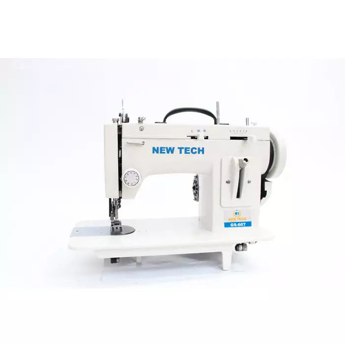 New-Tech GS-607Z / GS-609Z Portable Walking Foot Sewing Machine – Heavy Duty Zig-Zag & Straight Stitch with Carrying Case and Storage Base