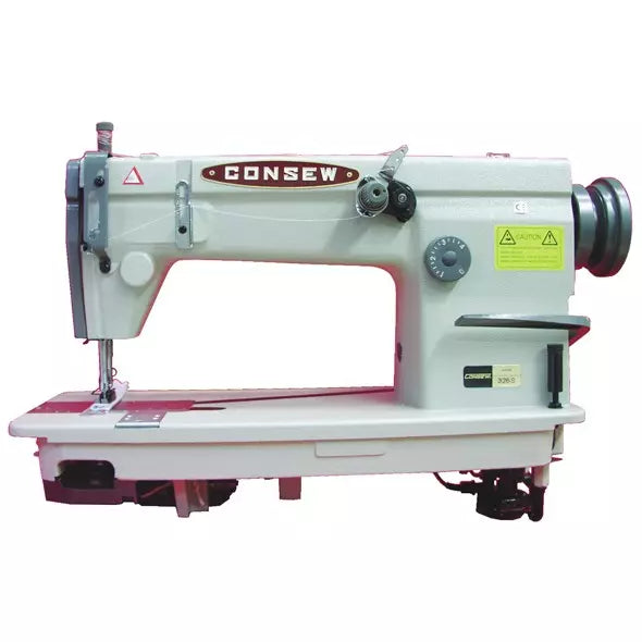 Consew 326D-1 Industrial High-Speed Chainstitch Machine – Single or Two-Needle Tandem, Drop Feed with Table & Servo Motor
