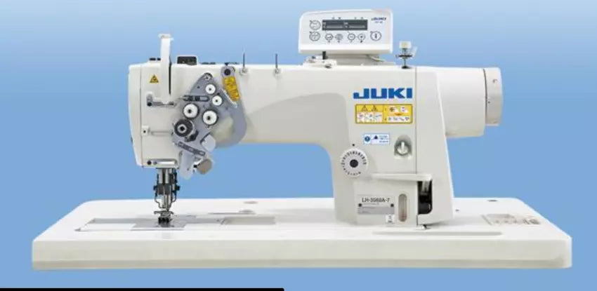 JUKI LH-3588A-7 Semi-Dry Head 2-Needle Lockstitch Industrial Sewing Machine With Table and Servo Motor