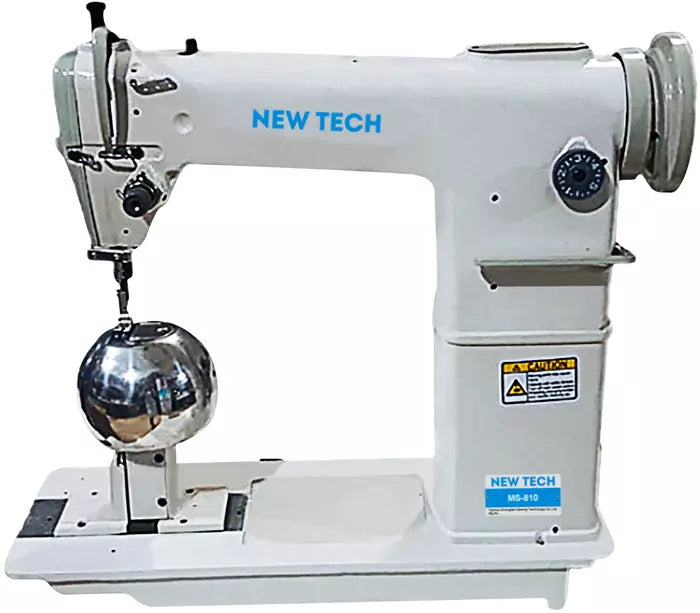 New-Tech GC-810W High Speed, Post Bed, 1 Needle, Drop Feed, Lockstitch Wig and Hat Industrial Sewing Machine With Table and Servo Motor