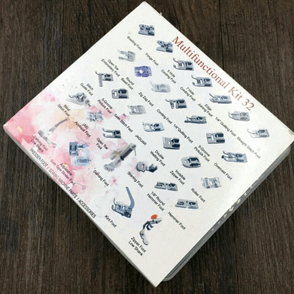 32pc Sewing presser feet Set Kit with Plastic Organize Box for Low Shank Sewing
