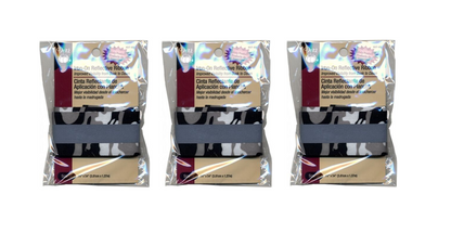 3 PACKS Dritz 1-1/2 Inches Iron-On Reflective Ribbon Gray Camouflage US SELLER