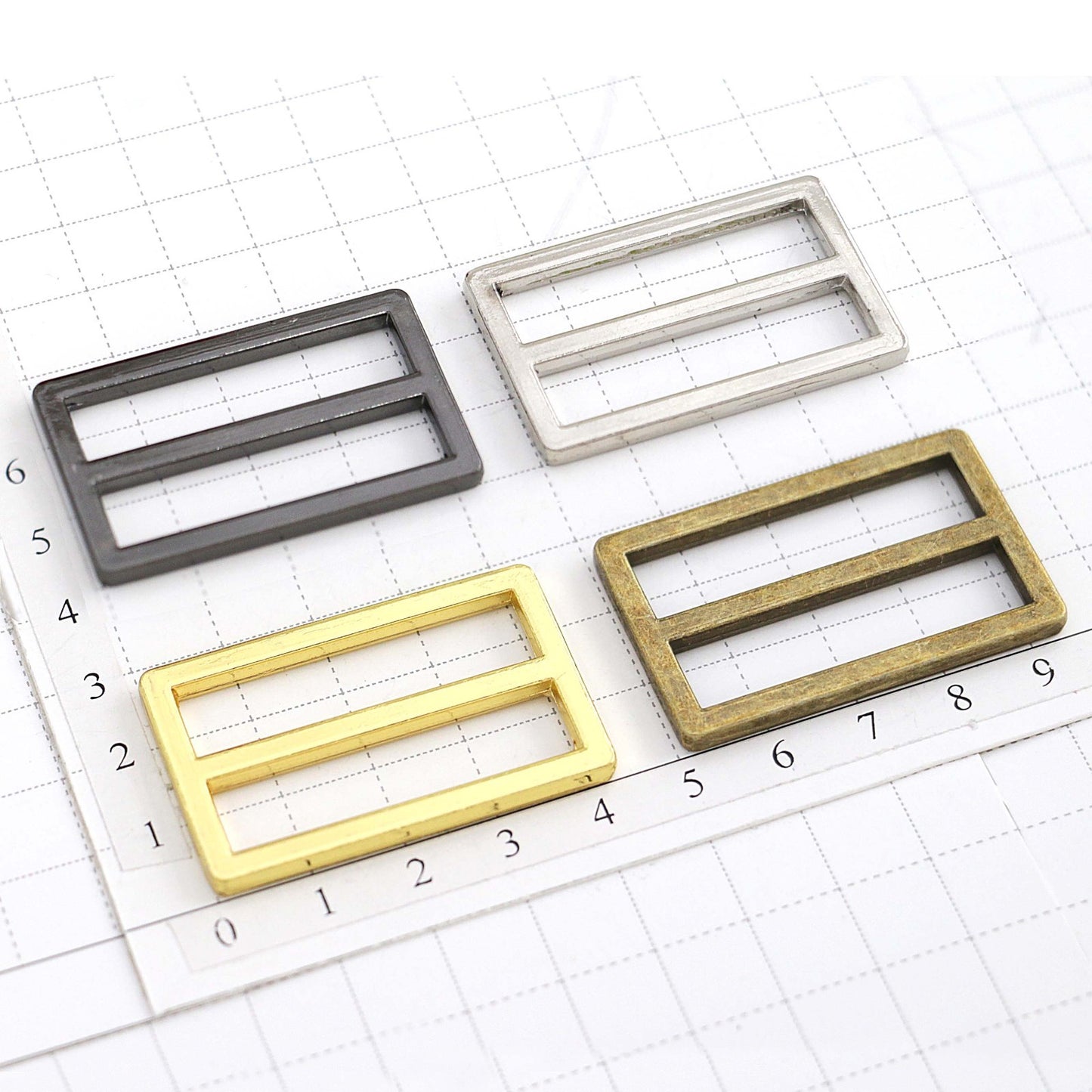 1-1/2'' Metal Square Double Loop ,for straps,purses,bags,Choose quantity & color