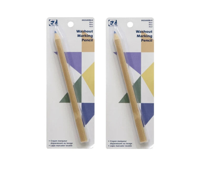 PACK OF 2 Blue Fabric Marking Pencil, Extra Thick, Great for Quilting, NON SMEAR