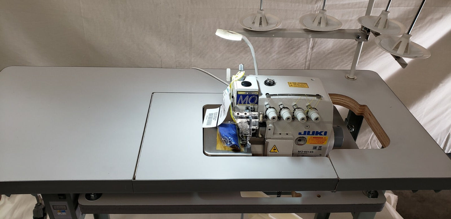 Juki 4-Thread Overlock Sewing Machine w/Table & Servo Motor (MO-6814S) COMPLETE