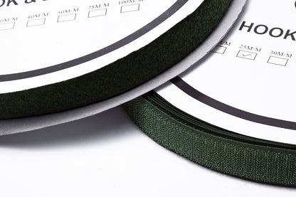 Hook and Loop sew-on black,white,red, beige, gray & hunter green ,10 or 27 yards
