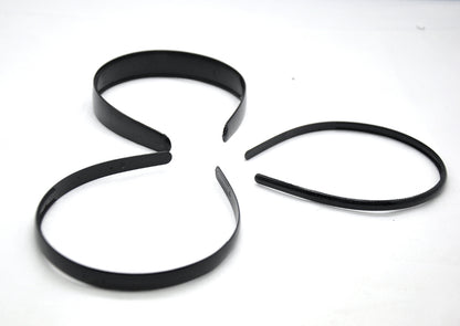 12 Plastic Headbands w/ Inner Teeth White or Black US Seller
