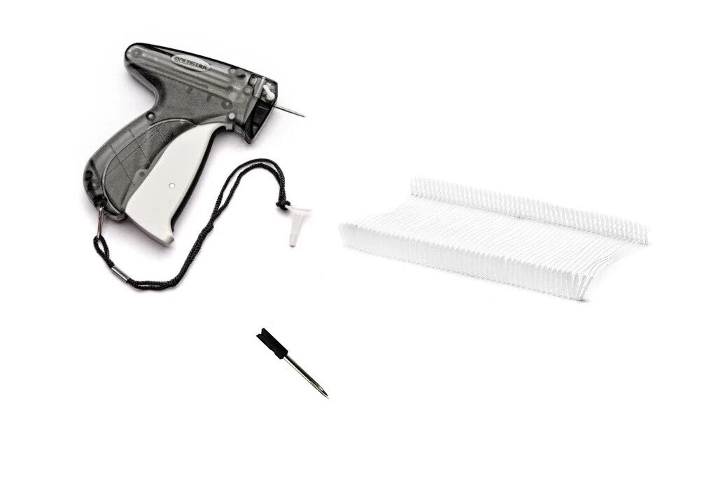 Clothing Price Tagging Tag Tagger Label Gun   2000 3" Clear Barbs   1 needle USA