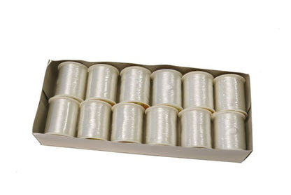US SELLER Box of 12 Spools Invisible Nylon Thread 220 Yard Spool CLEAR or SMOKE