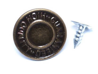 Jeans Buttons,"High Quality Guaranteed" Design,17mm (5/8") diameter CHOOSE COLOR