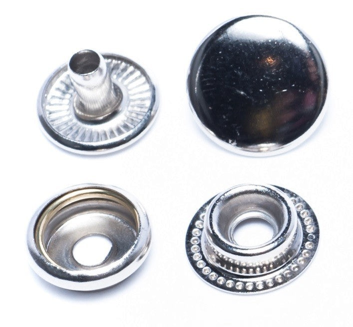 DUBLE CAP 20 Ligne12.5mm (1/2") Ring Snaps 4 Part Durable,heavy duty and sturdy,