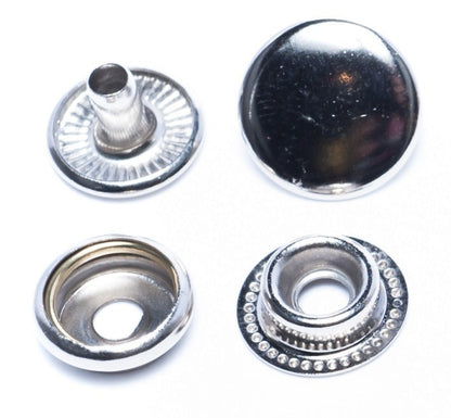 DUBLE CAP 20 Ligne12.5mm (1/2") Ring Snaps 4 Part Durable,heavy duty and sturdy,