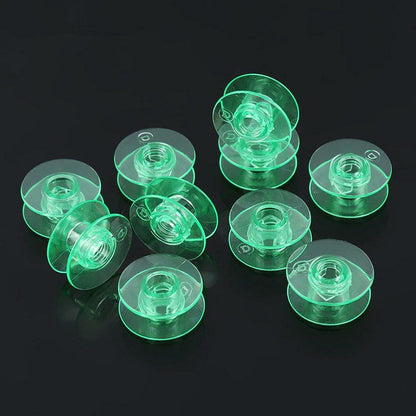 20pcs Clear Green Bobbins Viking Husqvarna White Home #4125615-45#4123078-G