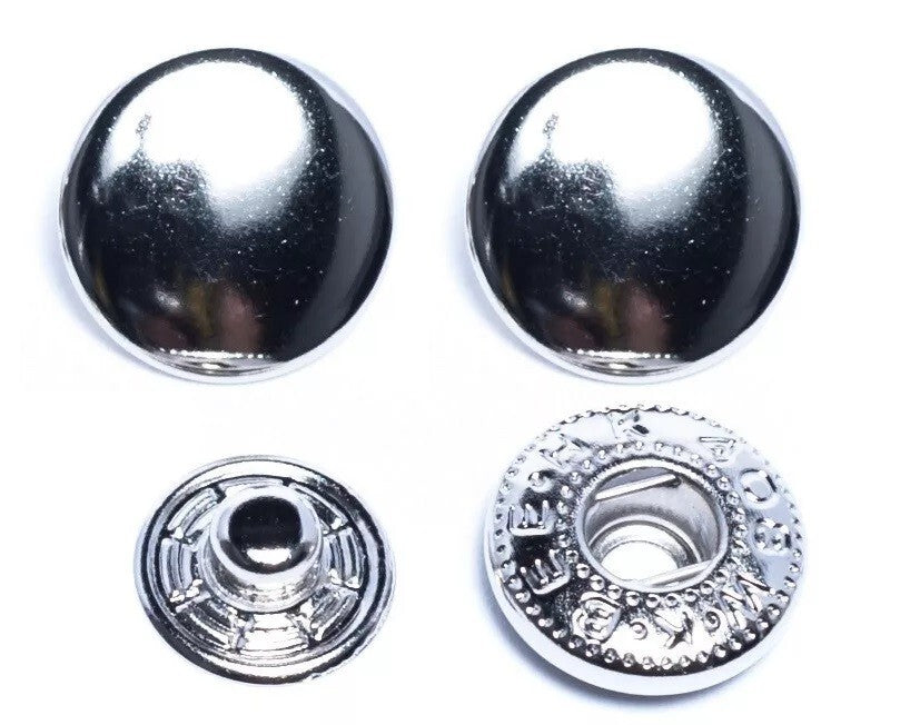 DOUBLE CAP METAL Spring Snaps CHOOSE COLOR (100 sets) or (24 sets) choose size