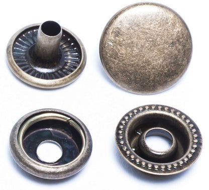 DUBLE CAP 24 Ligne 15mm (5/8") Ring Snaps 4 Part Durable,heavy duty & sturdy USA