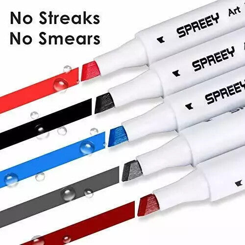 SPREEY 42 Set of Dual-Tip Alcohol Art Markers FREE SHIPPING