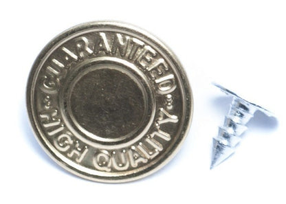 Jeans Buttons,"High Quality Guaranteed" Design,17mm (5/8") diameter CHOOSE COLOR
