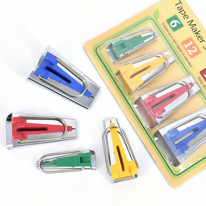 Bias Tape Maker - 4 Size Set (6mm, 12mm, 18mm, 25mm) - Create Your Own Tapes