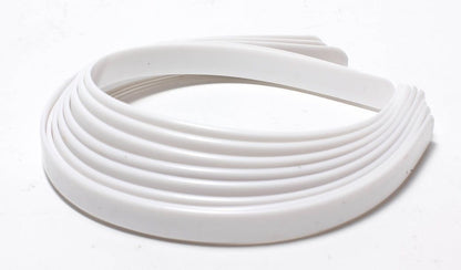 12 Plastic Headbands Without Teeth Black Or White - US Seller