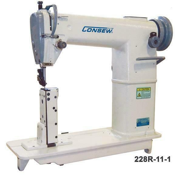 Consew 228R-11-1 High Speed Post Bed Drop Feed Industrial Machine +Table +Motor