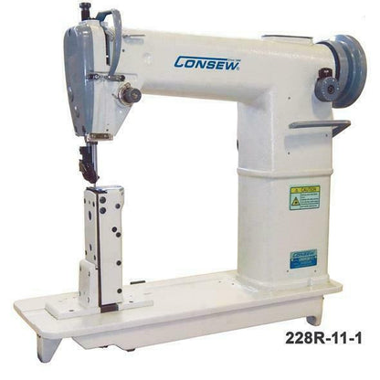 Consew 228R-11-1 High Speed Post Bed Drop Feed Industrial Machine +Table +Motor